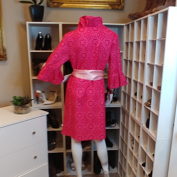 NATTIE MACK RUFFLE BELL SLEEVE DRESS XS - Picture 5 of 6